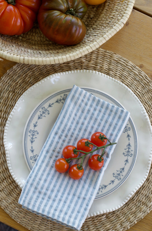 Blue Seersucker Napkin (Pack of 4)