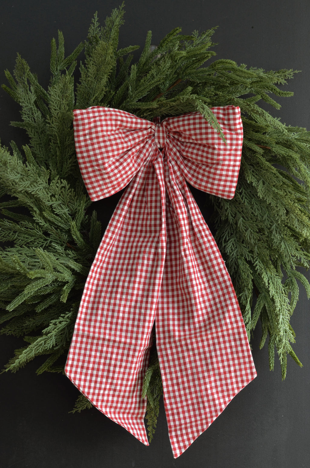 Large Red Gingham Bow