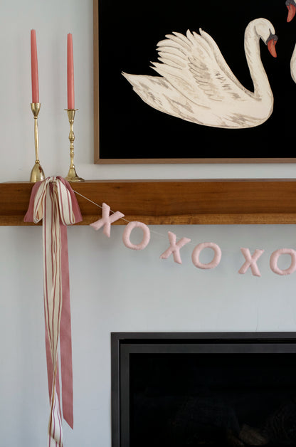 XOXO Felt Garland - Pink