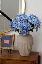 Real Touch Faux Blue Hydrangea Stem 19” (Set of 3 or 6)