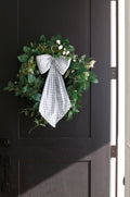 Large Baby Blue Gingham Bow