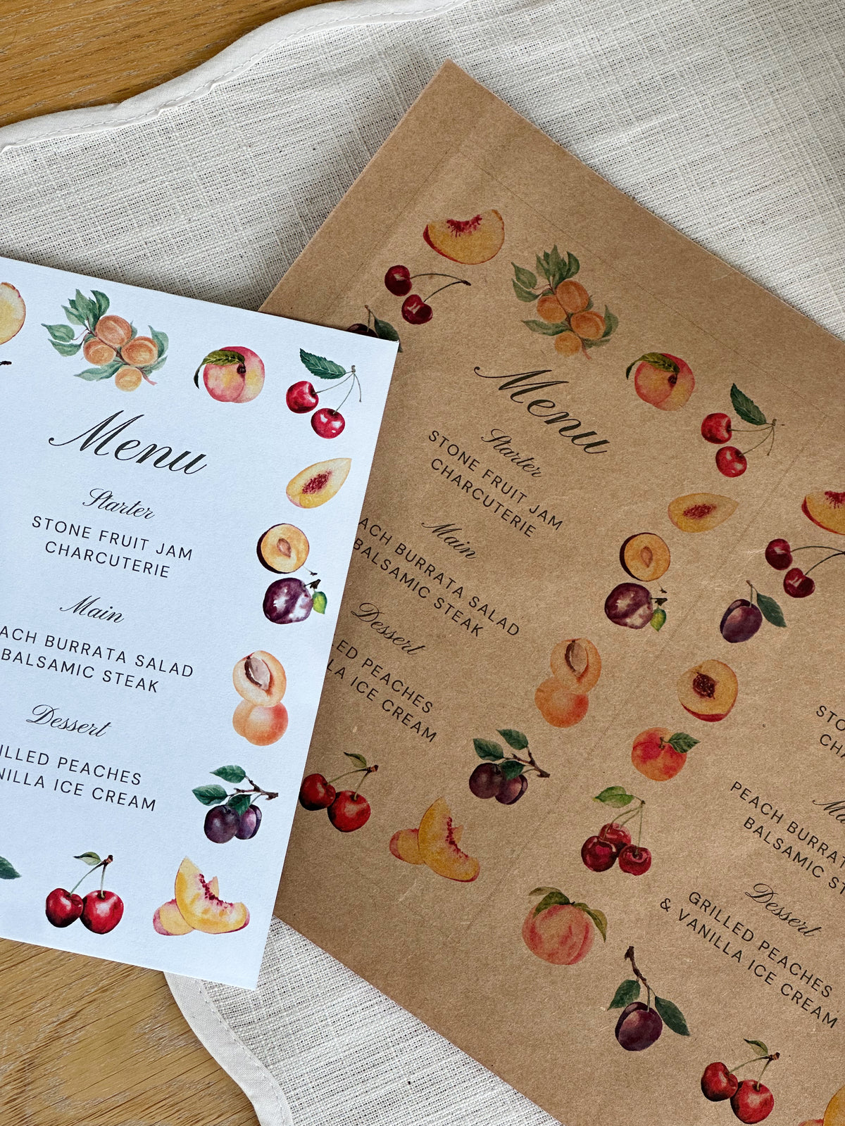 Fruit Card Sample Fruit Menu Card (Printable Template) – Tableshoppe Co.