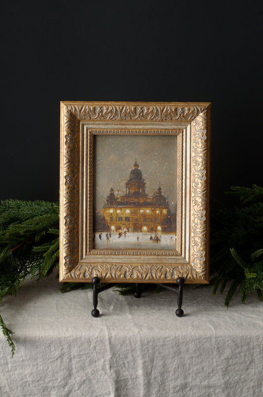 Ice Skating Vintage Art - 10" x 12"