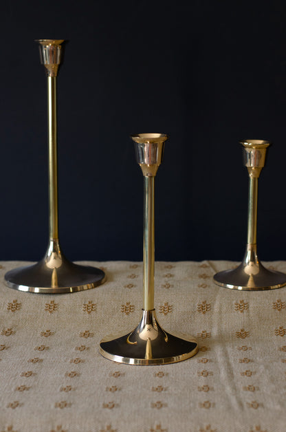 Brass Candlesticks (Set of 3)