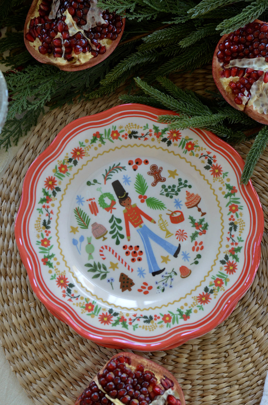 Nutcracker Melamine Dessert Plates (Set of 4)