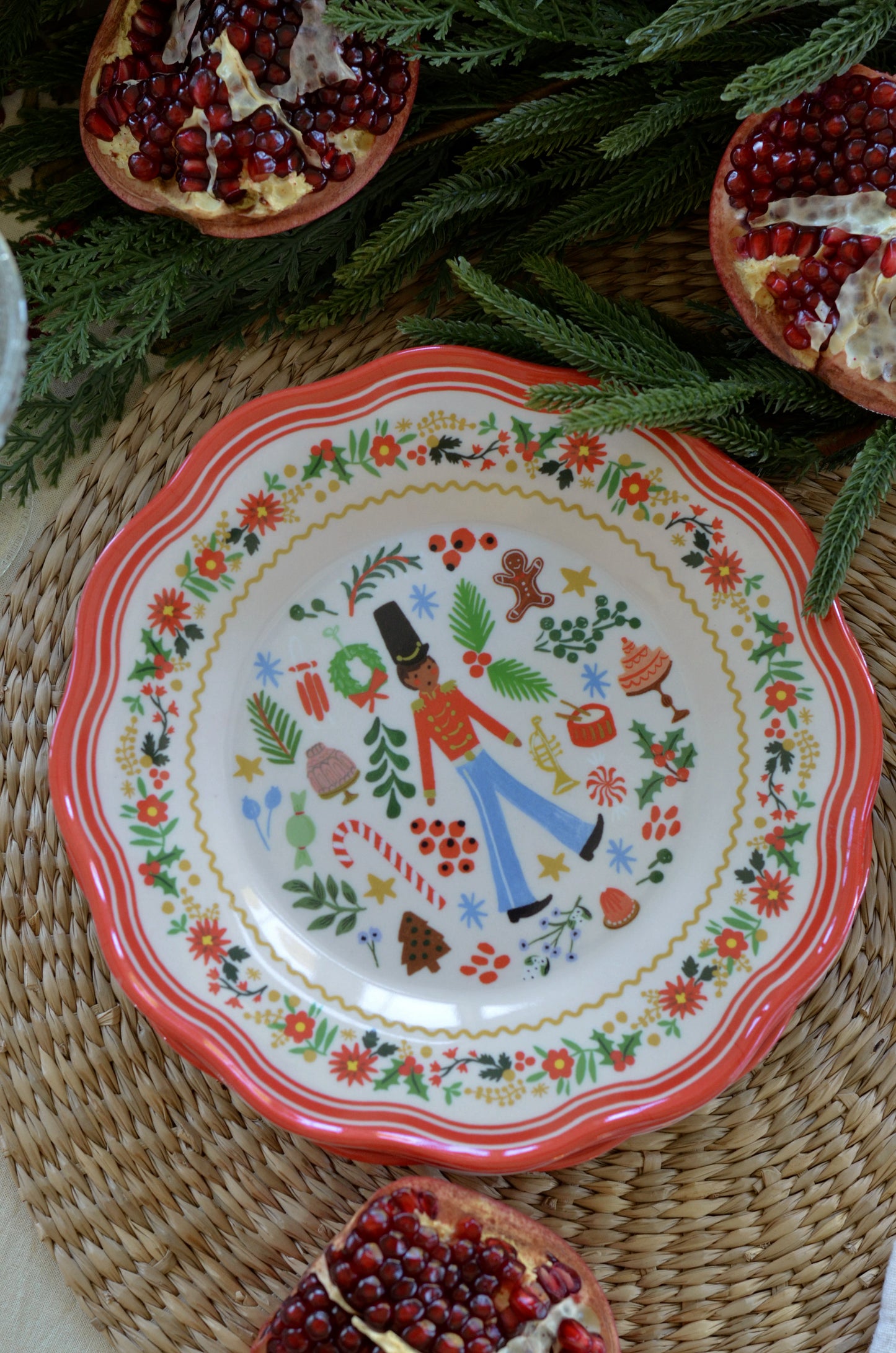 Nutcracker Melamine Dessert Plates (Set of 4)