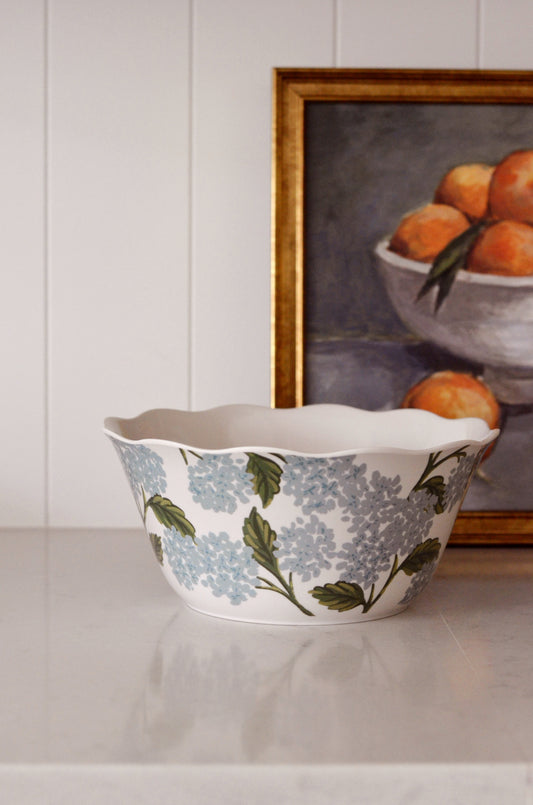 Hydrangea Melamine Serving Bowl