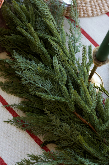 Real Touch Mixed Greenery Garland - Norfolk Pine & Cypress