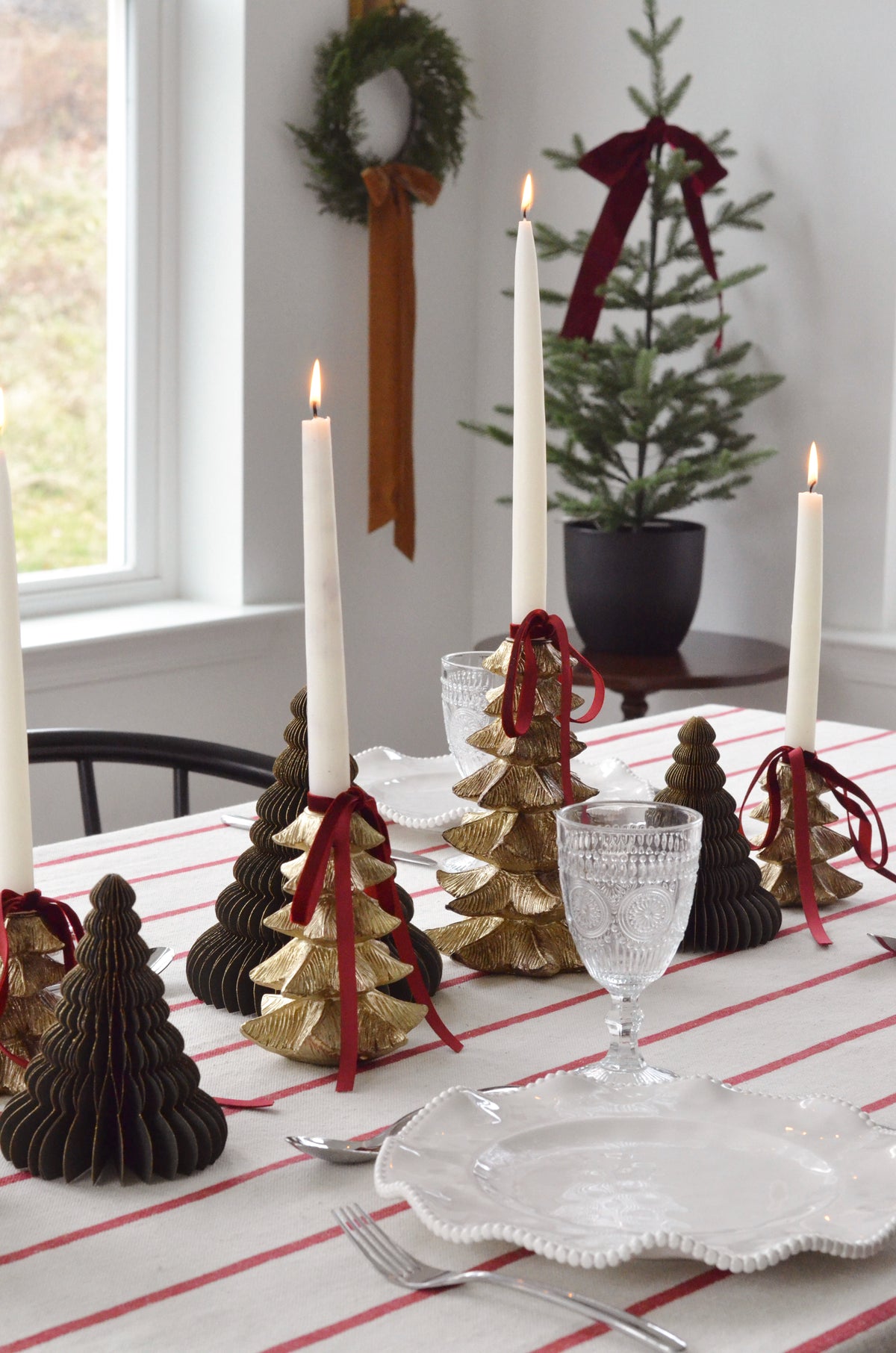 Red Stripe Tablecloth