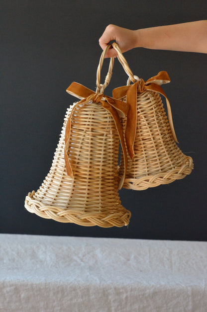 Woven Rattan Bells (Set of 2)