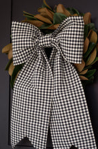 Black Gingham Luxe Bow