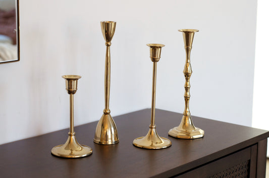 Heirloom Brass Candle Holder Set