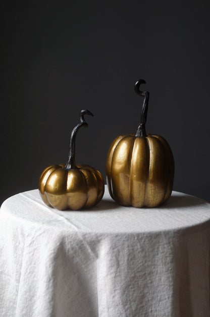 Brass Pumpkin Pair
