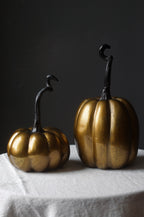 Brass Pumpkin Pair