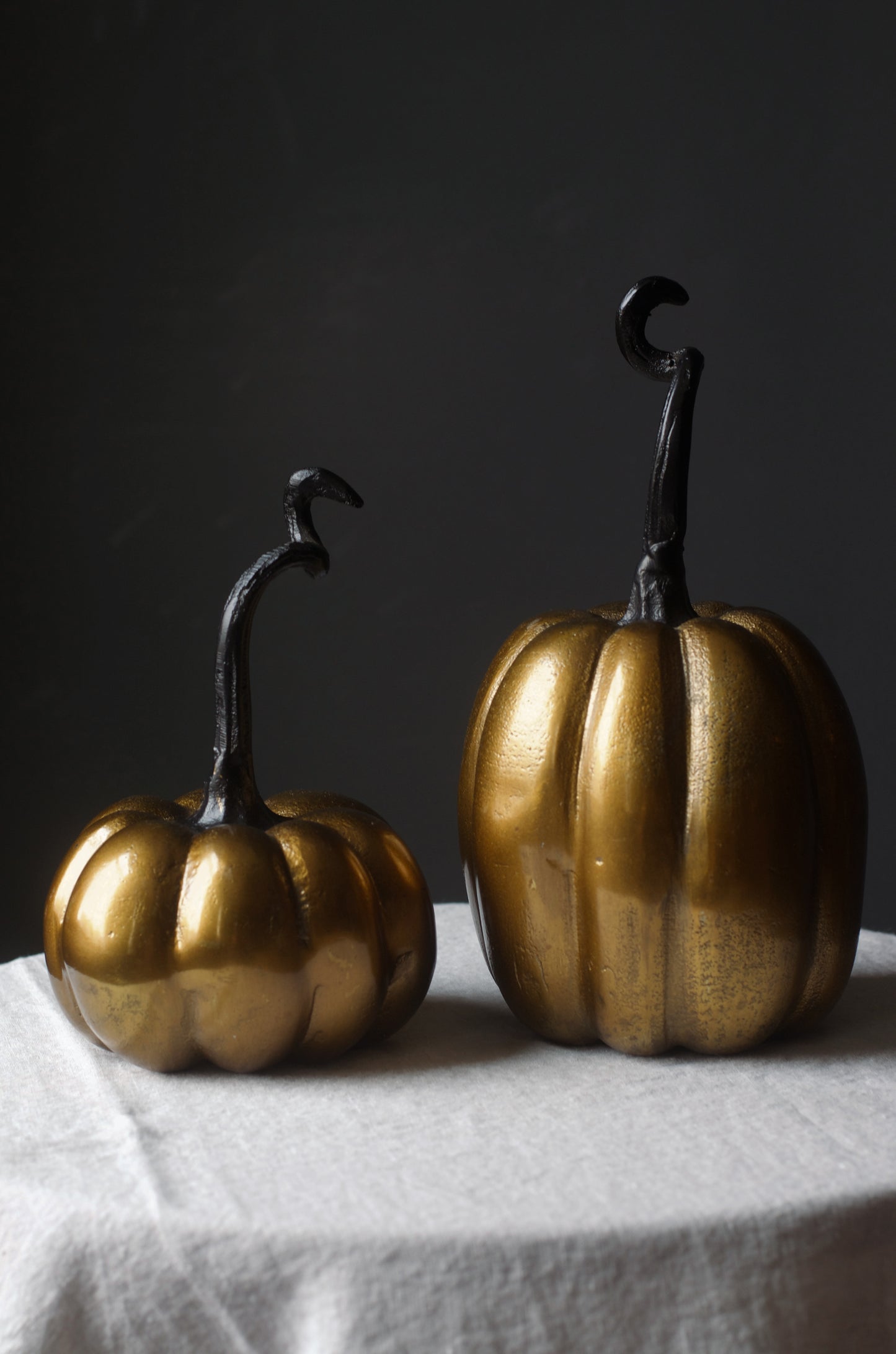 Brass Pumpkin Pair