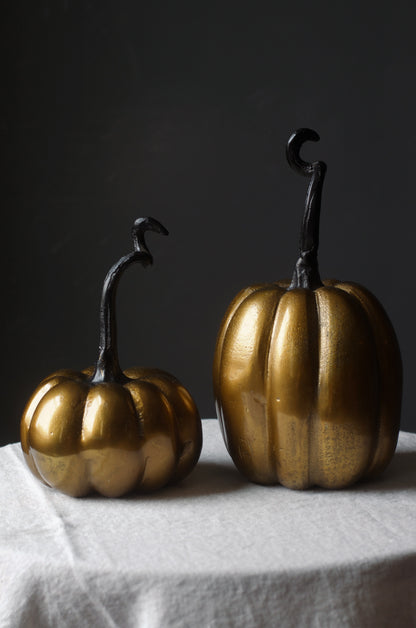 Brass Pumpkin Pair