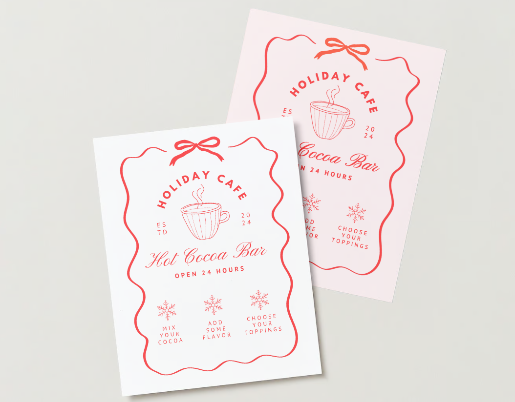 Holiday Cafe Sign Printable