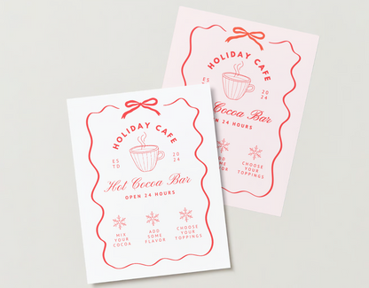 Holiday Cafe Sign Printable