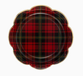 Red Plaid Scalloped Paper Plate (8 pack)
