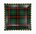 Green Plaid Scalloped Paper Plate (8 pack)