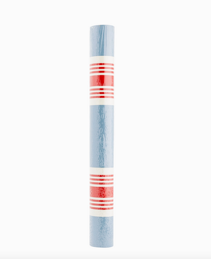 Blue and Red Stripe Paper Table Runner