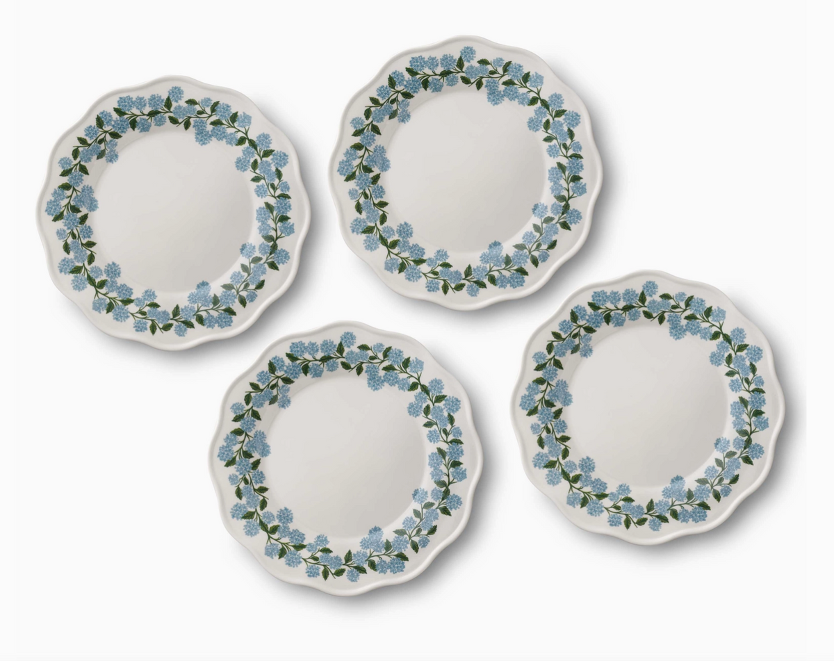 Hydrangea Melamine Dinner Plates (Set of 4)