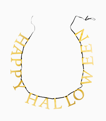 Gold Metal Happy Halloween Garland