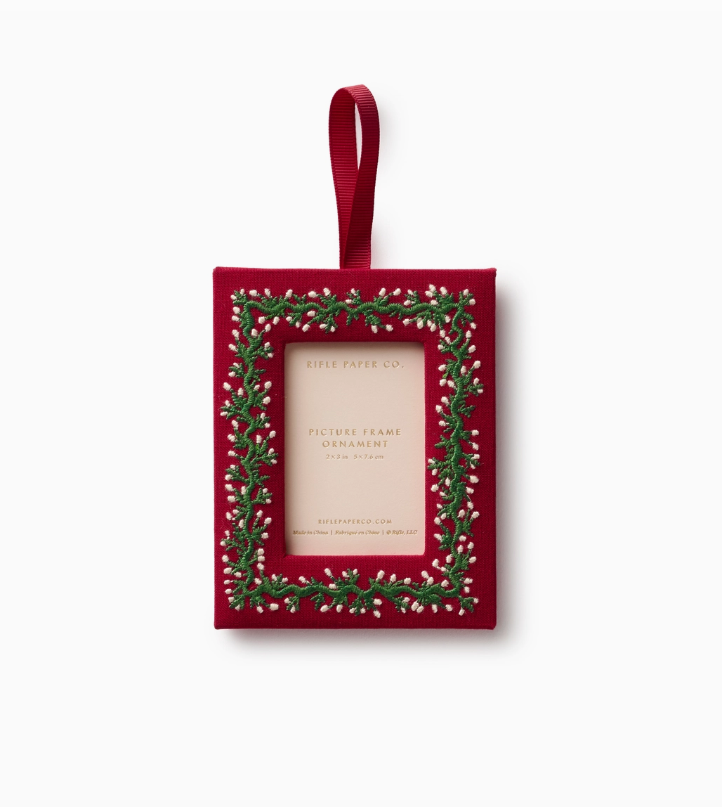 Embroidered Frame Ornament