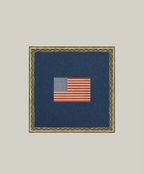 Gingham American Flag Framed Vintage Art - 2 Sizes