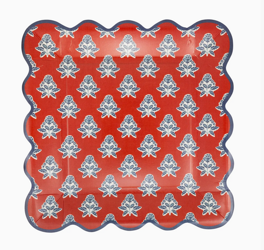 9" Americana Floral Paper Plates (8 pack)