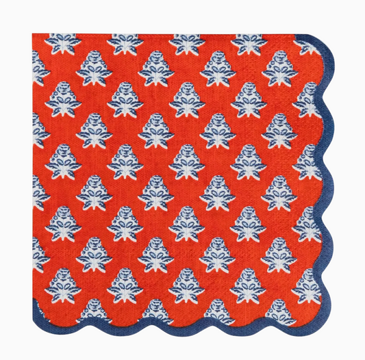 Americana Floral Paper Cocktail Napkin (24 Pack)