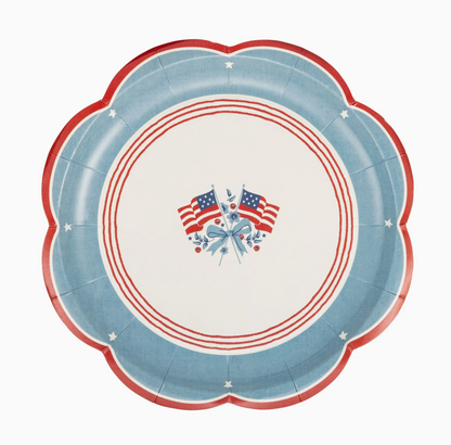 8" Americana Flag Paper Plate (8 pack)