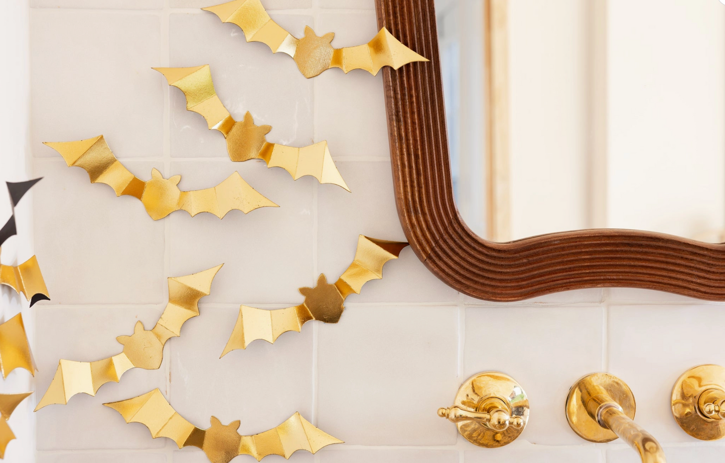 Gold Paper Wall Bats (50 Pack)