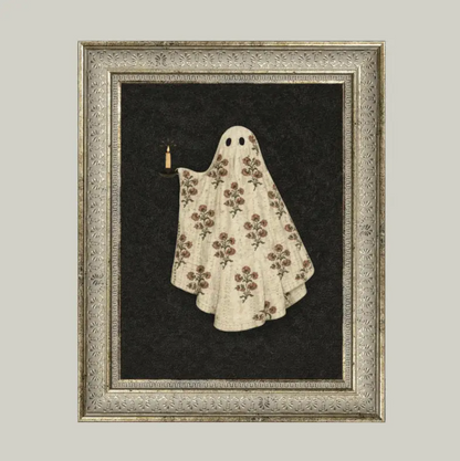 Quilted Ghost Framed Art - 8" x 10"