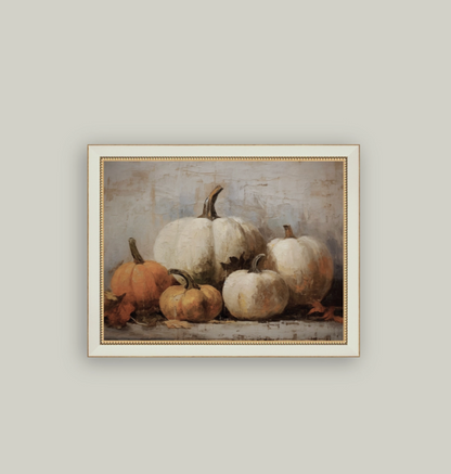 Vintage Pumpkins Framed Art - 9" x 7"