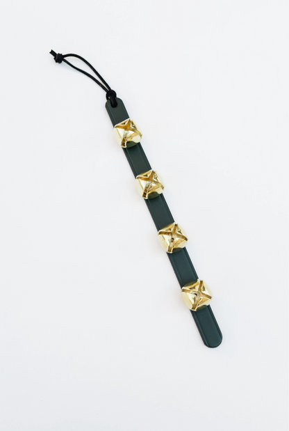 Evergreen Leather Sleigh Bells