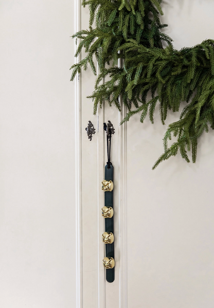 Evergreen Leather Sleigh Bells