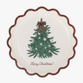 8" Merry Christmas Tree Paper Salad Plates (8 pack)