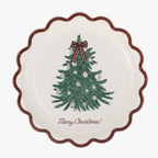 8" Merry Christmas Tree Paper Salad Plates (8 pack)