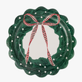 8.5" Christmas Wreath Paper Salad Plates (8 pack)
