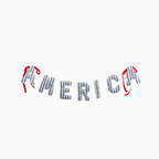 America Ticking Stripe Garland
