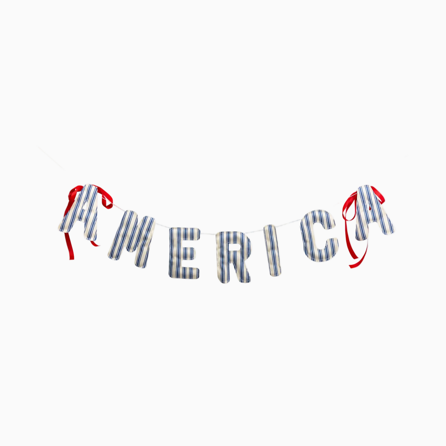America Ticking Stripe Garland
