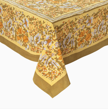 Jardin Mustard Tablecloth