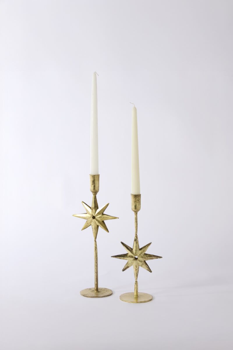 Winter Solstice Taper Holder Pair